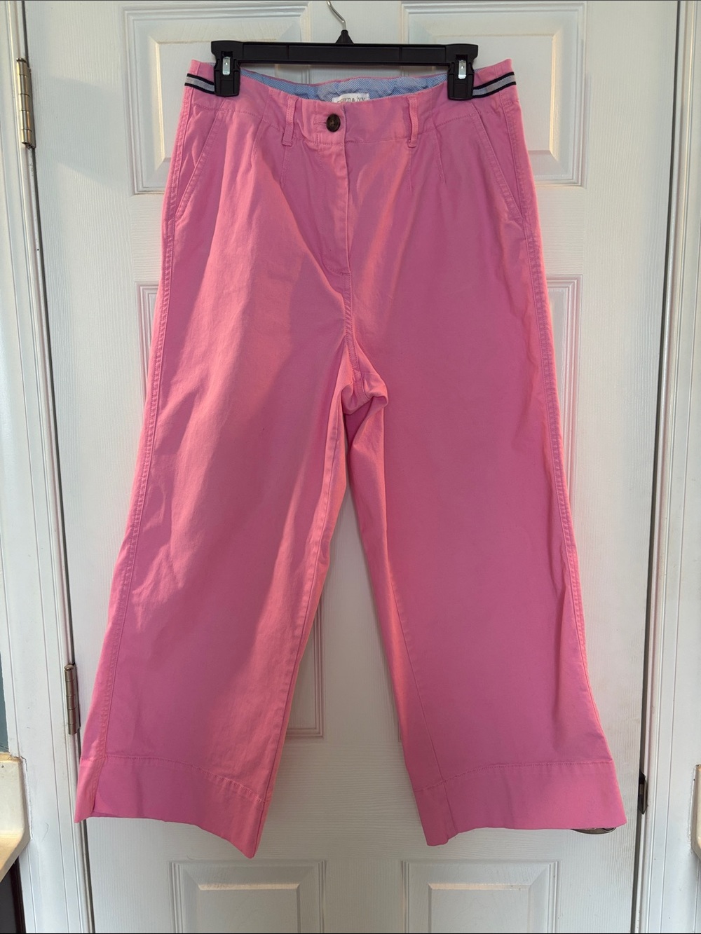 crown & ivy Bright Pink Cropped Wide-Leg Pants